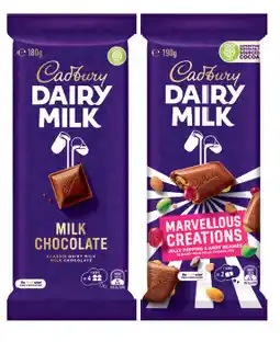 IGA Cadbury Chocolate Block 150‑190g Selected Varieties offer