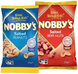 IGA Nobby’s Peanuts or Beer Nuts 375g offer