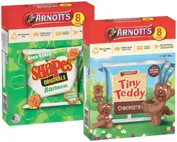 IGA Arnott’s Shapes, Tiny Teddy or Minis 7-8 Pack Selected Varieties offer
