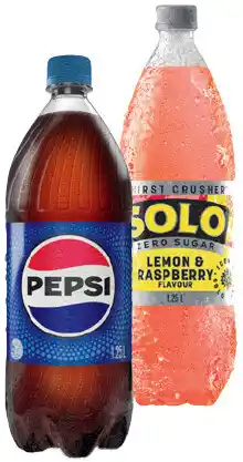 IGA Pepsi or Solo 1.25 Litre Selected Varieties offer