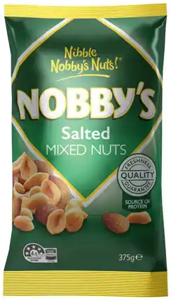 IGA Nobby’s Mixed Nuts Salted 375g or Snack Mix 275g offer
