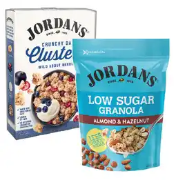 IGA Jordans Crispy Oat Clusters 500g or Granola 500‑750g Selected Varieties offer
