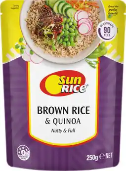 IGA SunRice Steamed Rice Brown Rice & Quinoa offer