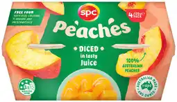 IGA SPC Diced Fruits In Juice, Jelly or Fruit Purée 4 Pack Selected Varieties offer