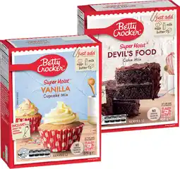 IGA Betty Crocker Super Moist Baking Mix 370‑450g Selected Varieties offer