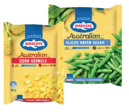 IGA Birds Eye Snap Frozen Corn Kernels or Sliced Green Beans 500g offer