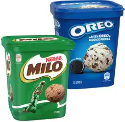 IGA Nestlé Milo or Oreo Ice Cream 1.2 Litre offer