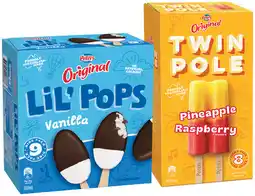 IGA Peters Original LiL’ Pops Ice Cream 9 Pack or Twin Pole 8 Pack Selected Varieties offer