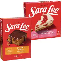 IGA Sara Lee Cheesecake 400-425g or Pudding 475g Selected Varieties offer