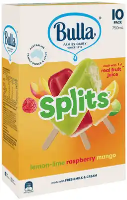IGA Bulla Ice Cream Sticks or Chupa Chups Ice Cream Mini Sticks 10 Pack Selected Varieties offer