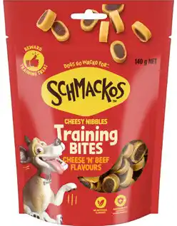 IGA Schmackos Training Bites Dog Treats 130‑155g Selected Varieties offer