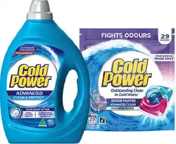 IGA Cold Power Capsules 29 Pack, Laundry Liquid 2 Litre or Powder 2kg Selected Varieties offer
