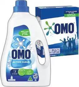 IGA OMO Laundry Capsules 28 Pack, Liquid 2 Litre or Powder 2kg Selected Varieties offer