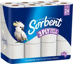 IGA Sorbent 3 Ply Soft & Strong Toilet Tissue Selected Varieties offer