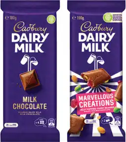 IGA Cadbury Chocolate Blocks 150‑190g Selected Varieties offer