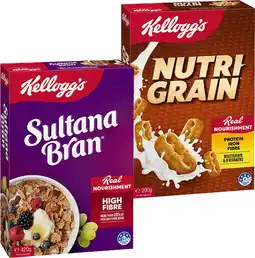 IGA Kellogg’s Sultana Bran 420g, Nutri-Grain 290g or Original Special K 300g offer