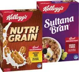 IGA Kellogg’s Cereal Nutri‑Grain 290g, Sultana Bran 420g or Special K Original 300g offer