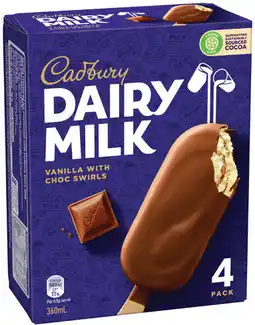 IGA Cadbury Ice Cream Sticks Selected Varieties offer