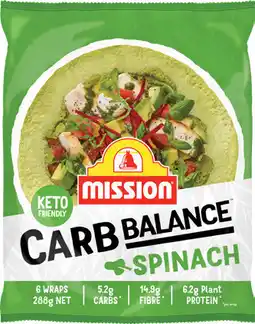 IGA Mission Carb Balance Wraps Selected Varieties offer
