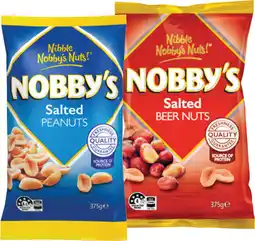 IGA Nobby’s Peanuts or Beer Nuts 350‑375g Selected Varieties offer