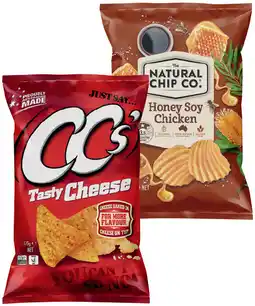 IGA CC’s Corn Chips or The Natural Chip Co. Chips 175g Selected Varieties offer