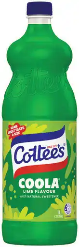 IGA Cottee’s Cordial Selected Varieties offer
