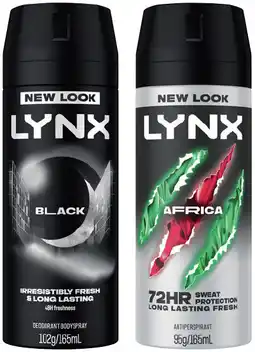 IGA Lynx Antiperspirant Deodorant or Body Spray 165mL Selected Varieties offer