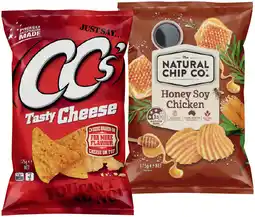 IGA The Natural Chip Co. Chips, CC’s Corn Chips or Samboy Potato Chips 175g Selected Varieties offer