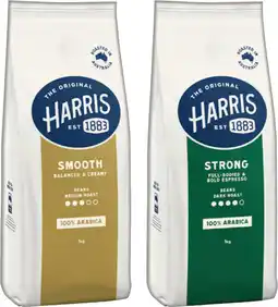 IGA Harris Coffee Beans or Ground Coffee 1kg Selected Varieties offer