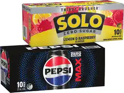 IGA Pepsi or Solo 10x375mL Selected Varieties offer