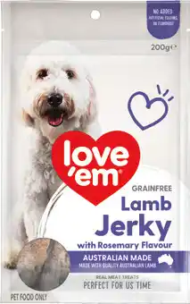IGA Love’em Grain Free Jerky Dog Treats Selected Varieties offer