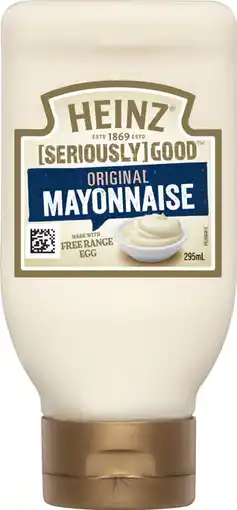 IGA Heinz Seriously Good Mayonnaise Selected Varieties offer