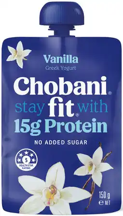 IGA Chobani Fit Greek Yogurt Pouch Selected Varieties offer