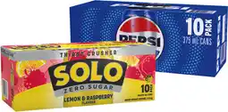 IGA Pepsi, Solo or Schweppes 10x375mL Selected Varieties offer