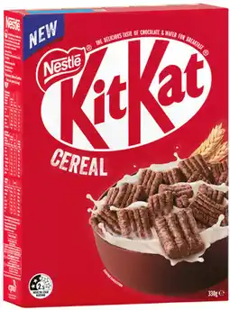 IGA Nestle Kit Kat Cereal 330g or Uncle Tobys Cheerios Cereal 520-560g Selected Varieties offer