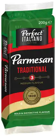 IGA Perfect Italiano Parmesan or Romano Cheese Block 200g Selected Varieties offer