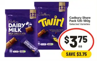 Cadbury Share Pack Selected Varieties