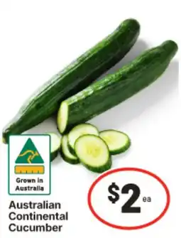 IGA Australian Continental Cucumber offer