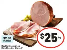 IGA Double Smoked Leg Ham Sliced or Shaved offer