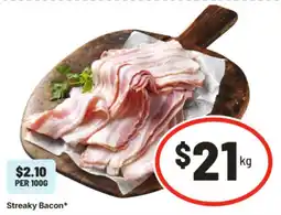 IGA Streaky Bacon* offer