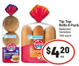 IGA Tip Top Rolls 6 Pack offer