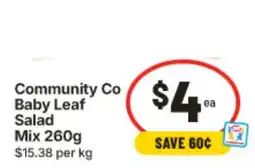 IGA Community Co Baby Leaf Salad Mix offer
