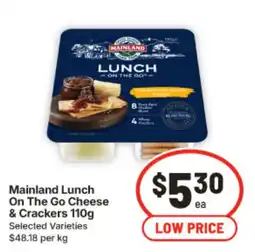 IGA Mainland Lunch On The Go Cheese & Crackers offer