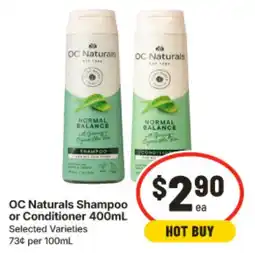 IGA OC Naturals Shampoo or Conditioner offer