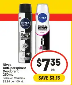 IGA Nivea Anti-perspirant Deodorant offer