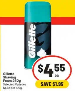 IGA Gillette Shaving Foam offer