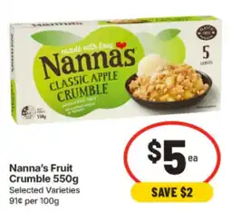 IGA Nanna's Fruit Crumble offer