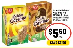 Ritchies Golden Gaytime Ice Cream 4 Pack offer
