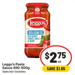 IGA Leggo's Pasta Sauce offer
