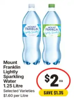 IGA Mount Franklin Lightly Sparkling Water offer